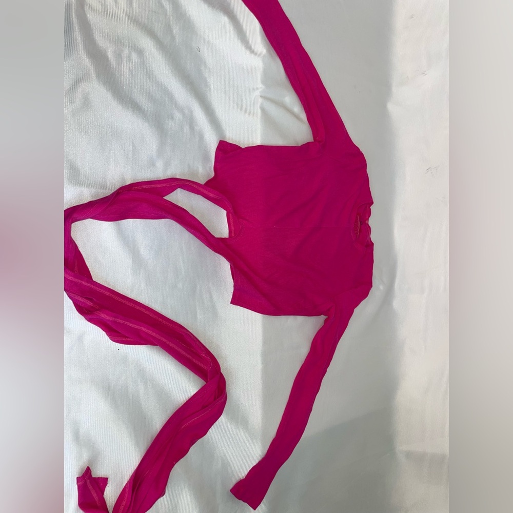 Vibrant Pink Long Sleeve Top Point